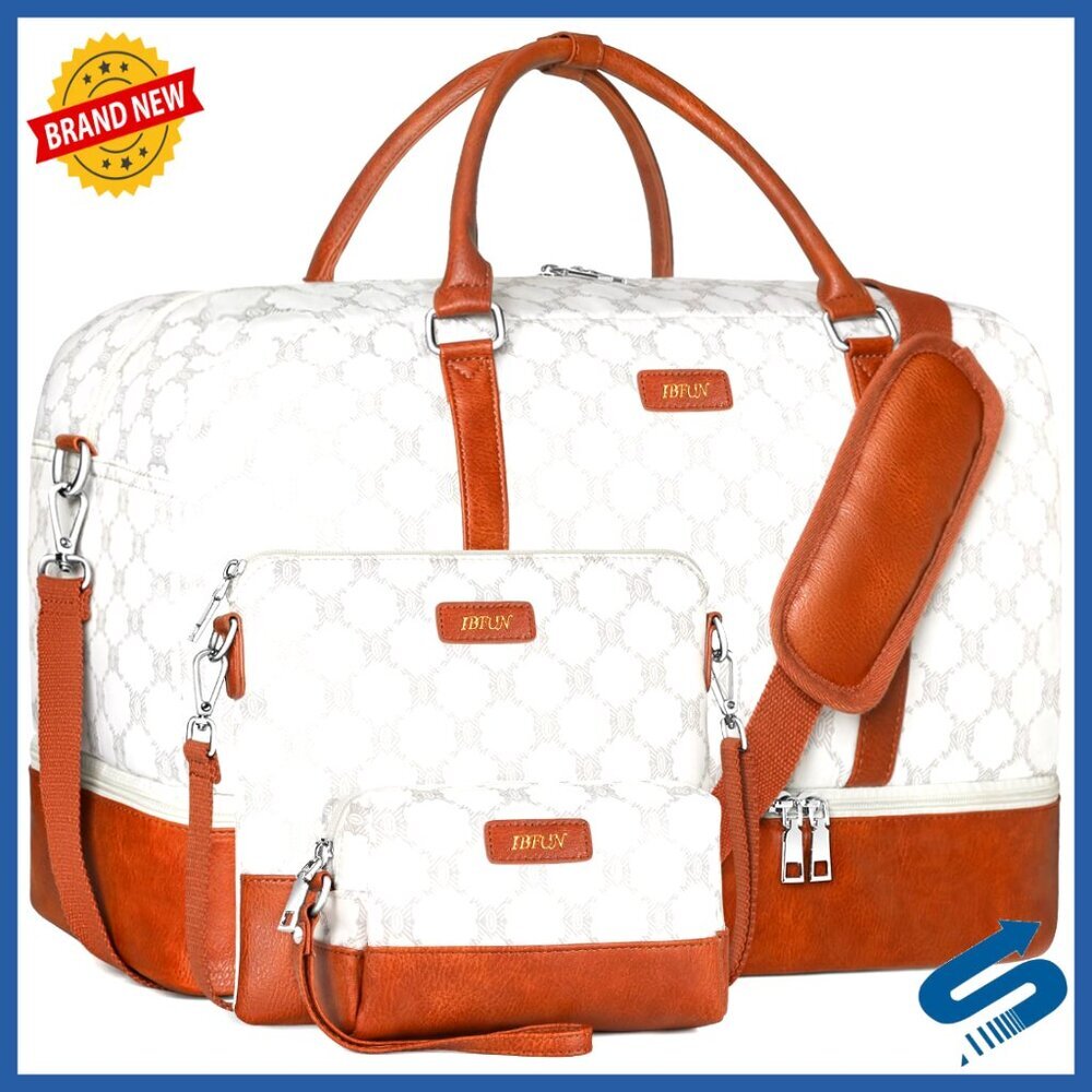 21" Weekender Travel Duffle Bag with Shoe Compartment, Luggage Sleeve